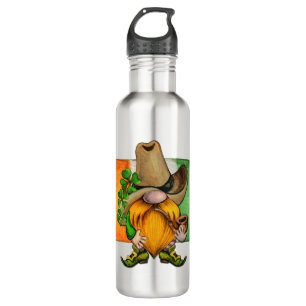 Irish Flag Cowboy Gnome Monogram 710 Ml Water Bottle
