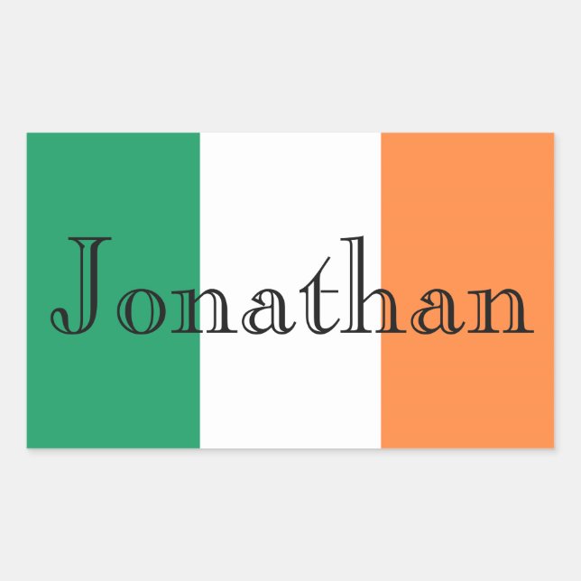 Irish Flag Customisable Name stkcn Sticker (Front)