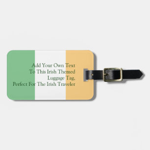 Irish Flag Customizable Luggage Tag