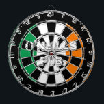 Irish flag dartboard design for pub or man cave<br><div class="desc">Irish flag dartboard design for pub or man cave | Distressed look. Distressed look dart board with flag of Ireland. Grunge style dartboard. Personalizable with your own text.  Cool gift idea for St Patricks Day. Surprise your family and friends.</div>