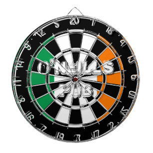 Irish flag dartboard design for pub or man cave