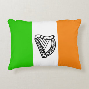 Irish flag decorative pillow