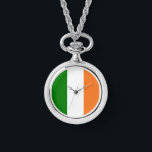 Irish Flag Fills Necklace<br><div class="desc">Necklace watch features an Irish Flag filling in all the printable space. Simple, but lovely, design to share your heritage and culture. Great gift for any occasion for your favourite Irish person. Not only great to celebrate St. Patrick's Day, but, also, family reunions, Mother's and Father's Day, travel groups, and...</div>