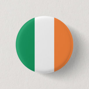 Irish Flag, Flag of Republic of Ireland 1 Inch Round Button