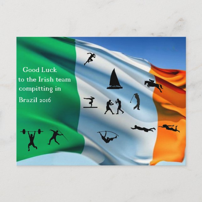 Irish Flag for postcard (Front)