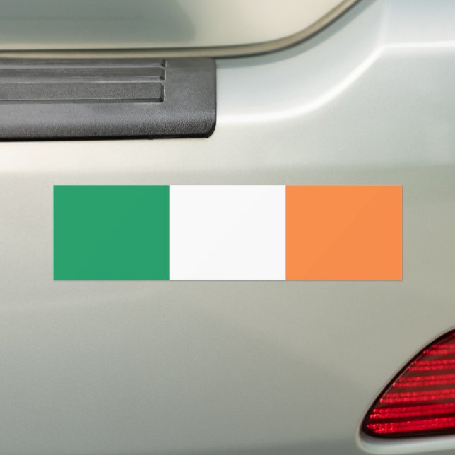 Irish flag green white orange tricolour bumper sticker (On Car)