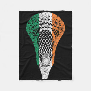 Irish Flag Ireland Lacrosse  Fleece Blanket