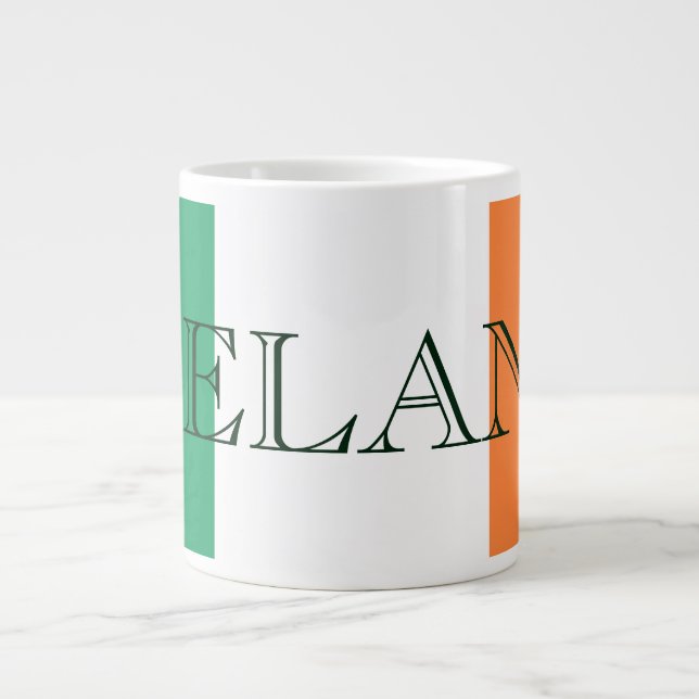 Irish Flag Ireland mugcnt Large Coffee Mug (Front)