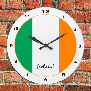 Irish Flag & Ireland trendy fashion /design Round Clock