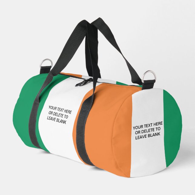 Irish Flag - Ireland Tricolour Duffle Bag (Left Corner)
