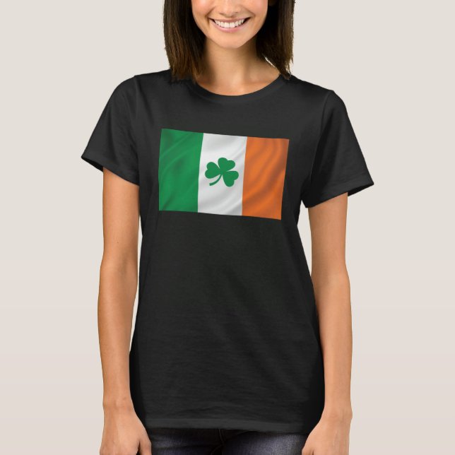 Irish Flag Irish Pride Shamrock T-Shirt (Front)