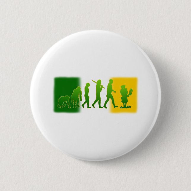 Irish flag Leprechaun evolution gear 2 Inch Round Button (Front)