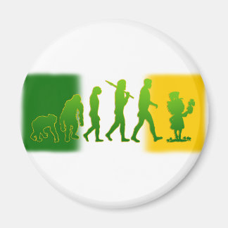 Irish flag Leprechaun evolution gear Magnet