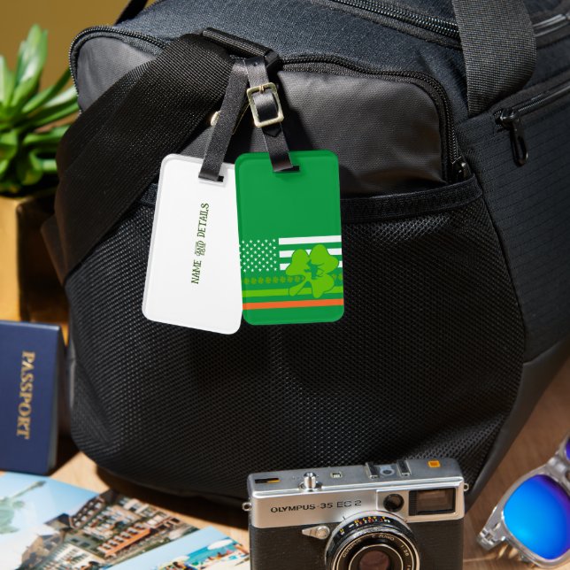 Irish Flag Luggage Tag (Front & Back)