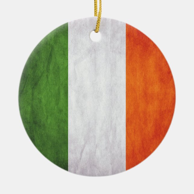 Irish Flag & Nollaig Shona Duit Ornement de Noël (Devant)