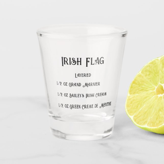 Irish Flag Novelty Shot Glass (Front)