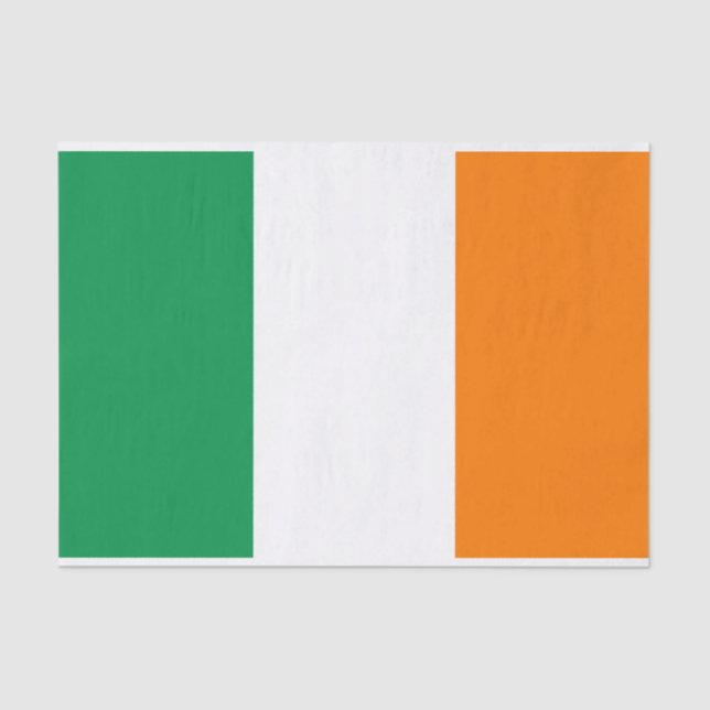 irish flag of Ireland gift wrapping tissue paper (Front)