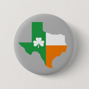 Irish Flag of Texas 2 Inch Round Button