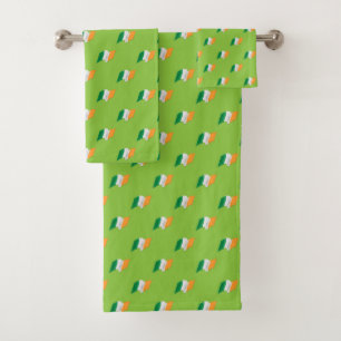 Irish Flag Pattern Bath Towel Set