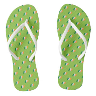 Irish Flag Pattern Flip Flops