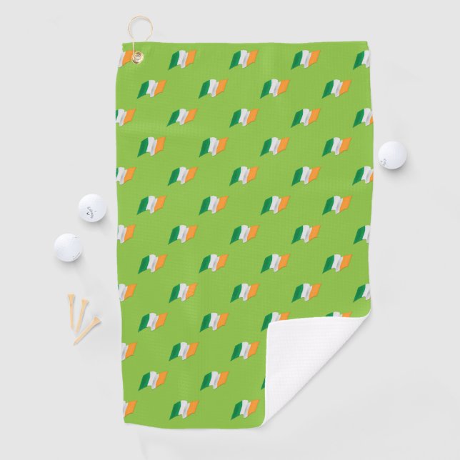 Irish Flag Pattern Golf Towel (InSitu)
