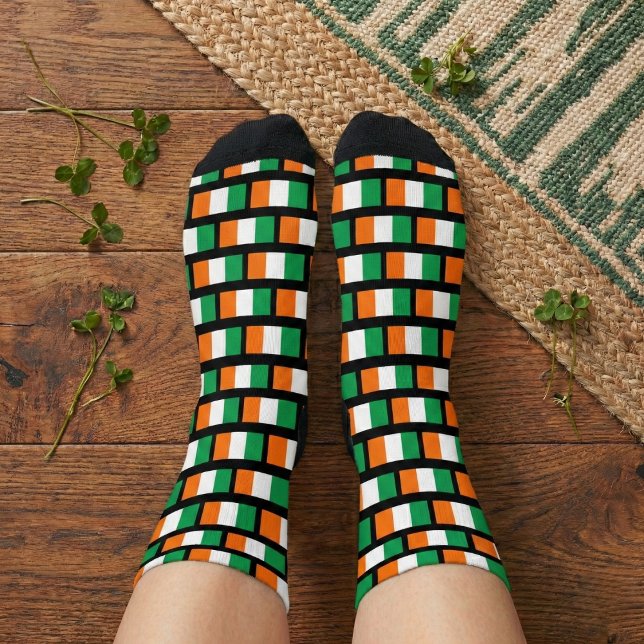 Irish Flag Pattern Socks (Show your Irish side with every step.)