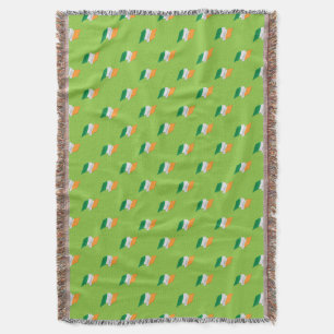 Irish Flag Pattern Throw Blanket