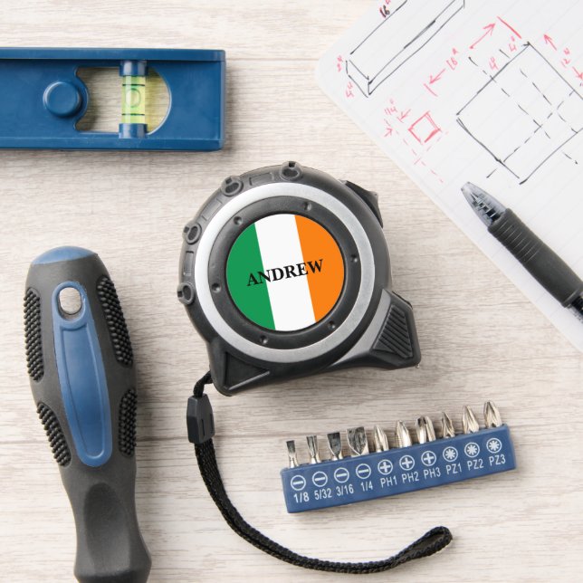 Irish flag personalized retractable measuring tape 1 (Workshop)