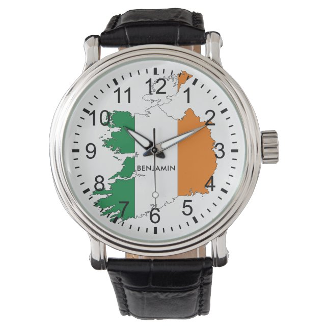 Irish Flag Personalized Watch (Front)