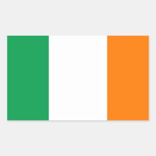 Irish Flag Rectangle Glossy Stickers