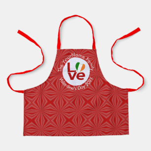 Irish Flag Red LOVE Personalized Kids  Apron