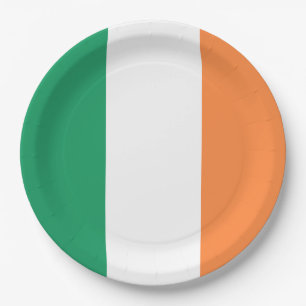 Irish Flag (Republic of Ireland) (ROI) (Eire) Paper Plate