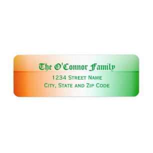 Irish Flag Return Address Label