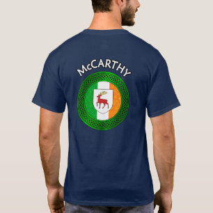 Irish Flag Shamrock Celtic Knot - McCarthy T-Shirt