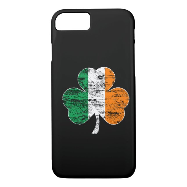Irish Flag Shamrock (distressed) iPhone 7 case (Back)