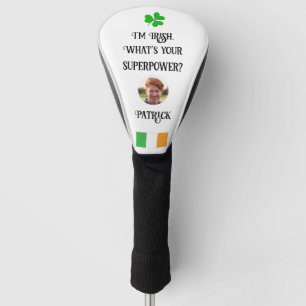 Irish flag & shamrock photo Golf Head Cover