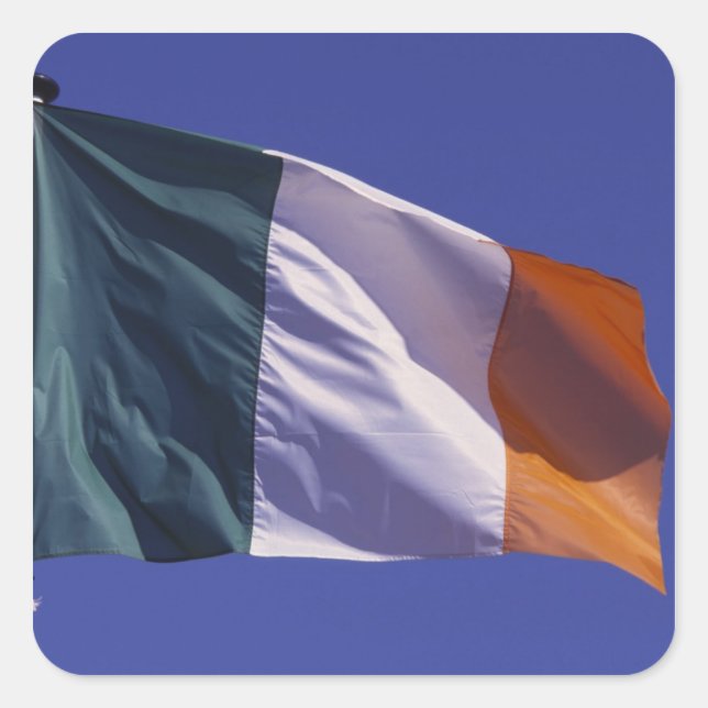 Irish flag square sticker (Front)