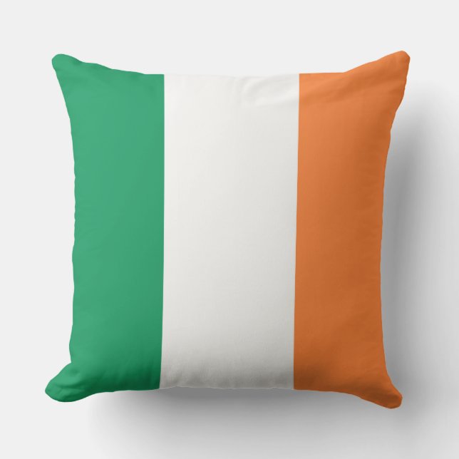 Irish Flag Throw Pillow (Front)