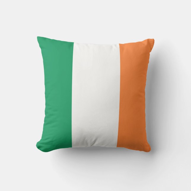 Irish Flag Throw Pillow (Front)