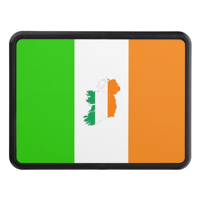 Irish flag trailer hitch cover (Front)