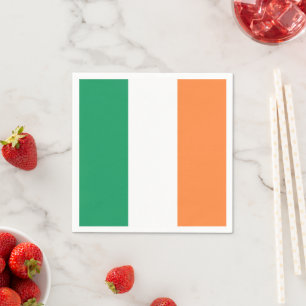 Irish flag tricolour patriotic Saint Patrick's Day Napkin