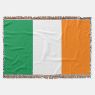Irish flag woven throw blanket   Ireland colors
