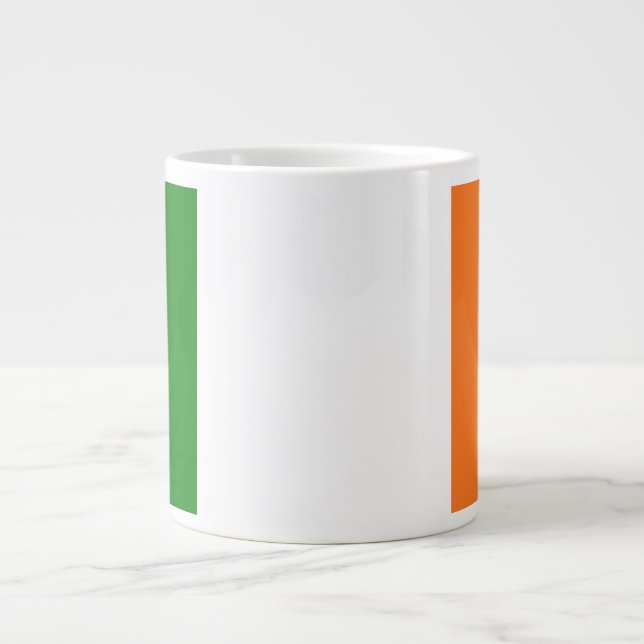 Irish Flag Wraps Around  Large Coffee Mug (Front)