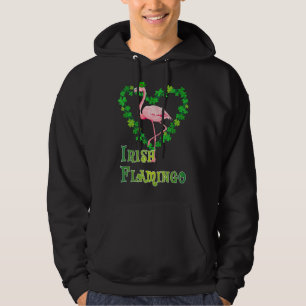 Irish Flamingo Green Saint Patrick Day Lucky St Pa Hoodie