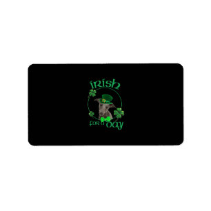 Irish For A Day Whippet Lucky Dog In Patrick Day Label