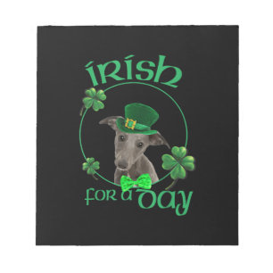 Irish For A Day Whippet Lucky Dog In Patrick Day T Notepad