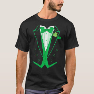 Irish Formal Leprechaun Costume Suit Tuxedo St Pat T-Shirt