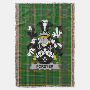 Irish Forster Coat of Arms Family Crest Ireland Throw Blanket