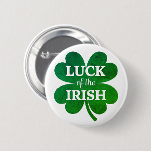 Irish Four Leaf Clover 2 Inch Round Button