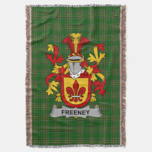  Irish Freeney Coat of Arms Family Crest Ireland Throw Blanket